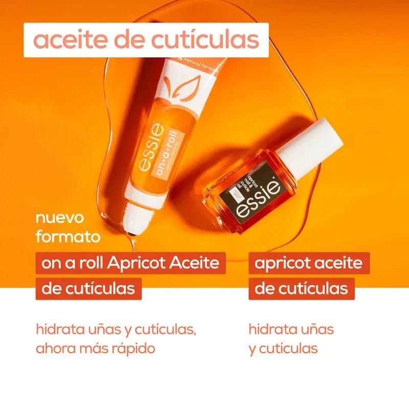 Essie On A Roll Olio idratante per unghie e cuticole all'albicocca.