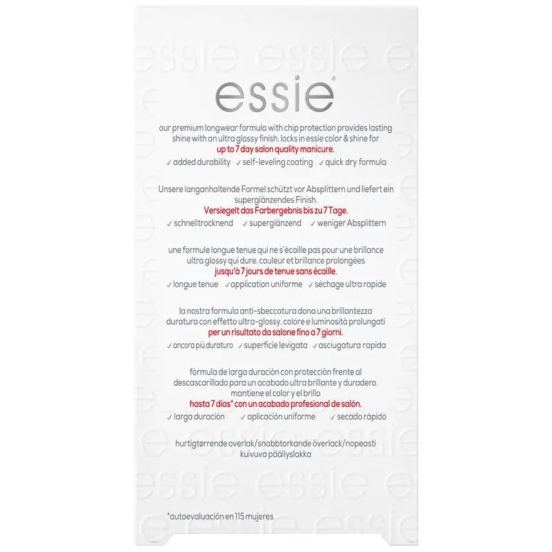 Essie Stay Longer Nail Top Coat, lunga durata fino a 7 giorni, asciugatura rapida