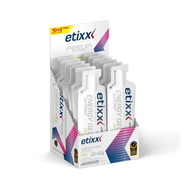 Etixx Gel energetico isotonico al gusto di lime 12Ud.