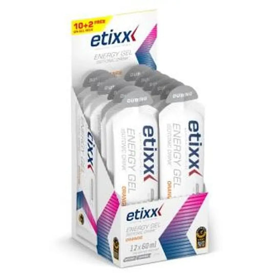Etixx Isotonic Energy Gel Orange Flavour 12Ud.