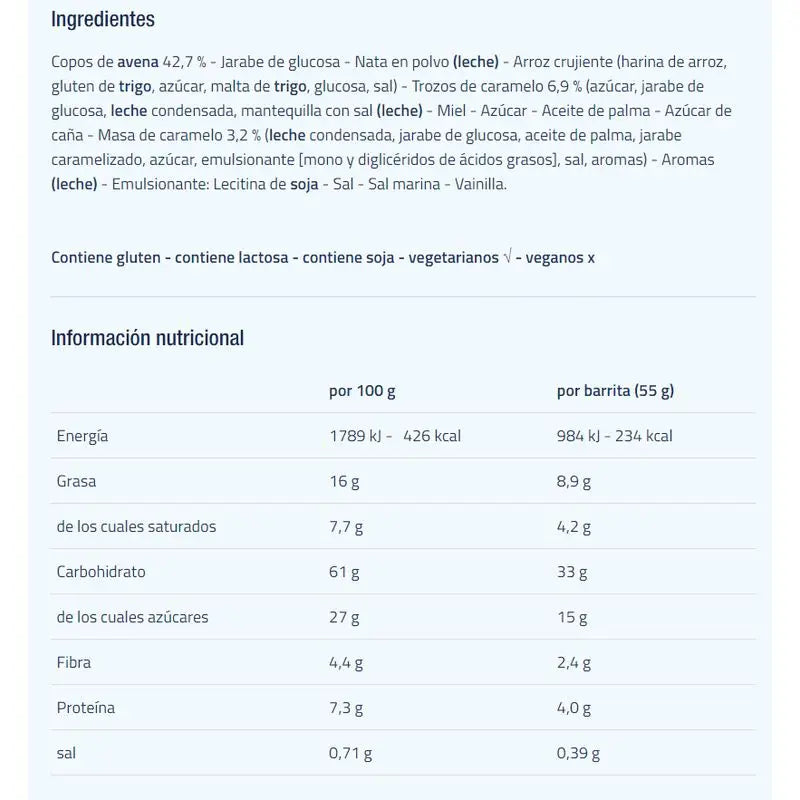 Etixx Barretta d'avena dolce e salata 12 bastoncini