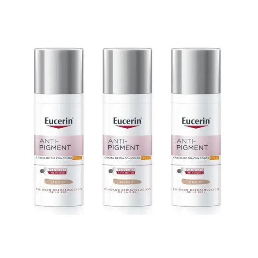 Eucerin Crema Solare Anti-Pigmento Giorno Spf30 Con Colore, 3X50Ml