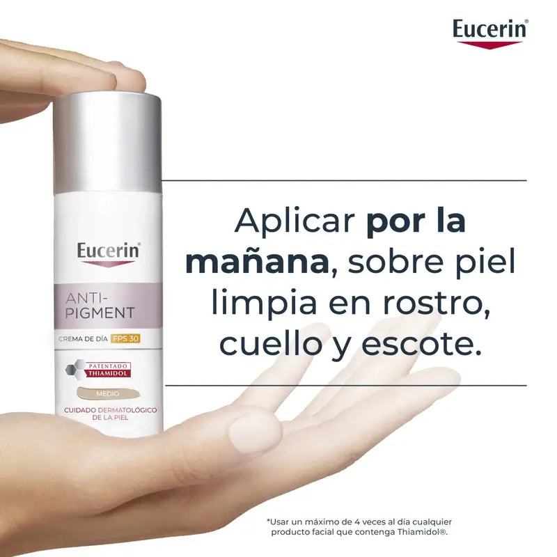 Eucerin Crema Giorno Anti-Pigmento SPF30 Colore Medio, 50ml