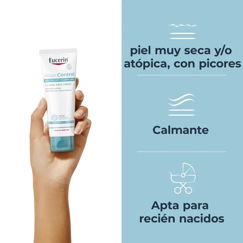 Eucerin Atopicontrol Crema viso, 50 ml