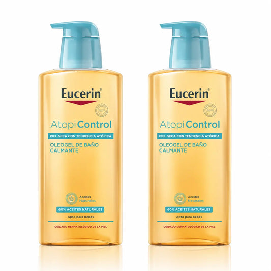 Eucerin Atopicontrol Bagno Oleogel, 400ml, confezione da 2