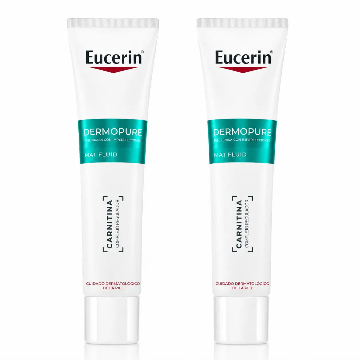 Eucerin Dermopure Fluido viso idratante opacizzante, 50ml, confezione da 2