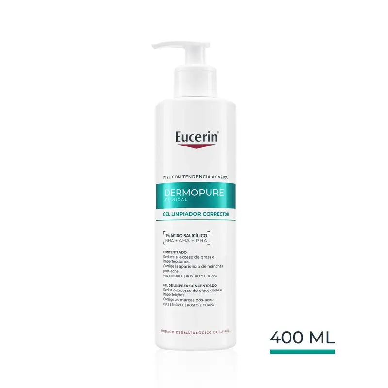 Eucerin Dermopure Gel detergente a triplo effetto, 400 Ml