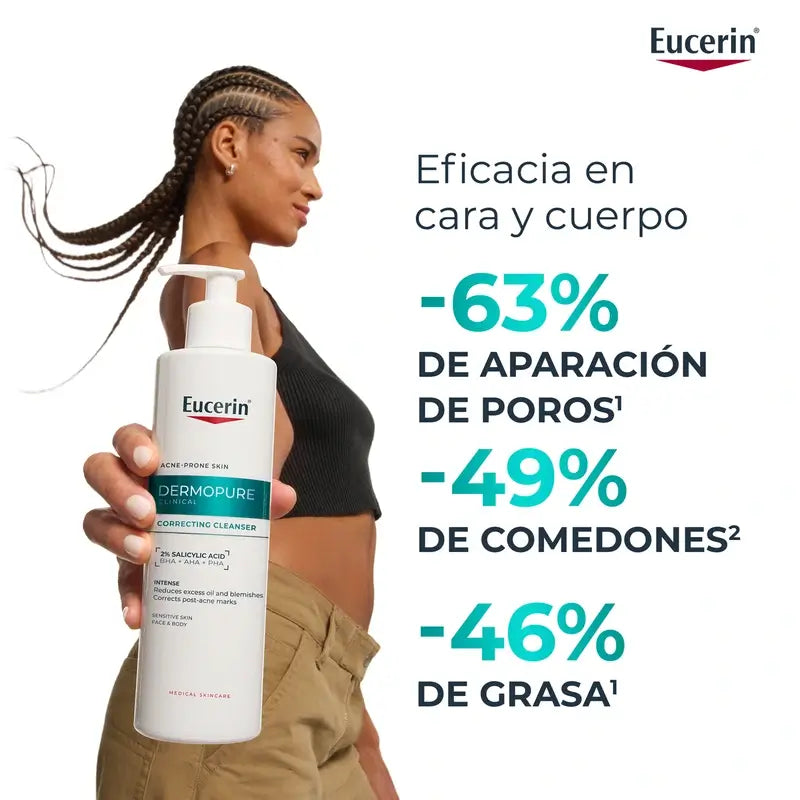 Eucerin Dermopure Gel detergente a triplo effetto, 400 Ml