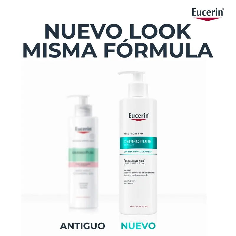 Eucerin Dermopure Gel detergente a triplo effetto, 400 Ml