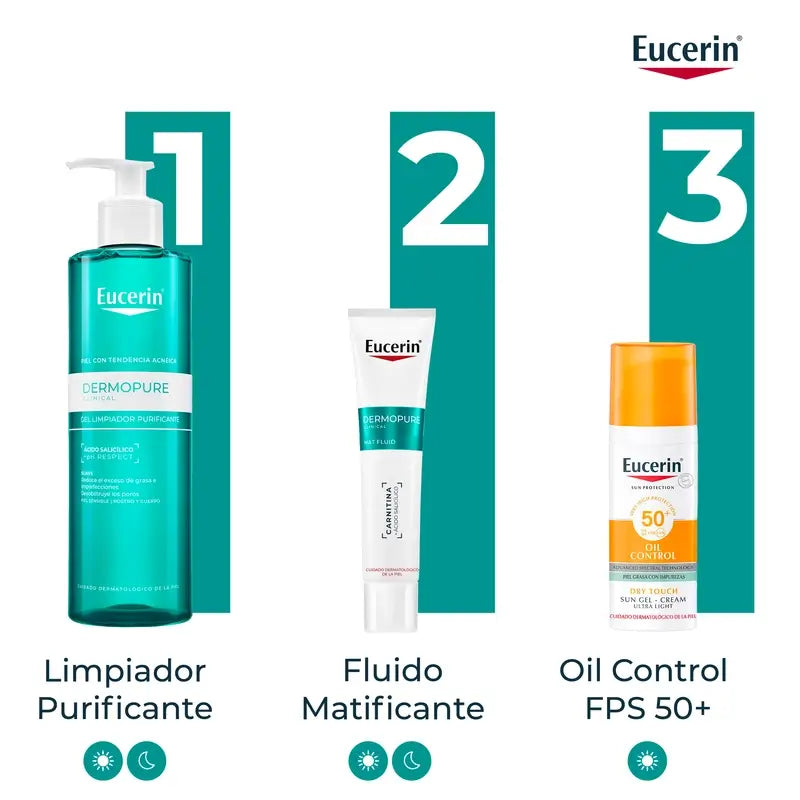 Eucerin Dermopure Fluido viso idratante opacizzante, 50 ml