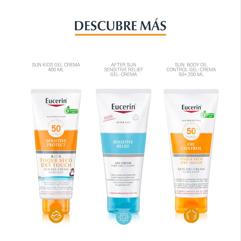 Eucerin FaceSolar Oil Control Crema Gel Tocco Secco Spf50+ Luce Colorata, 50 ml
