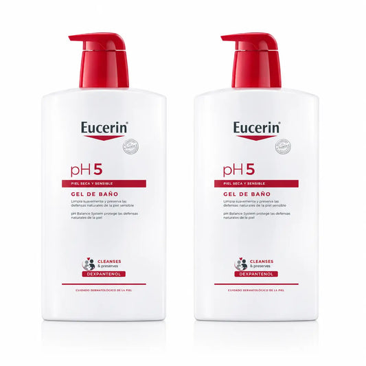 Eucerin Ph5 Gel da bagno, 1000ml, confezione da 2