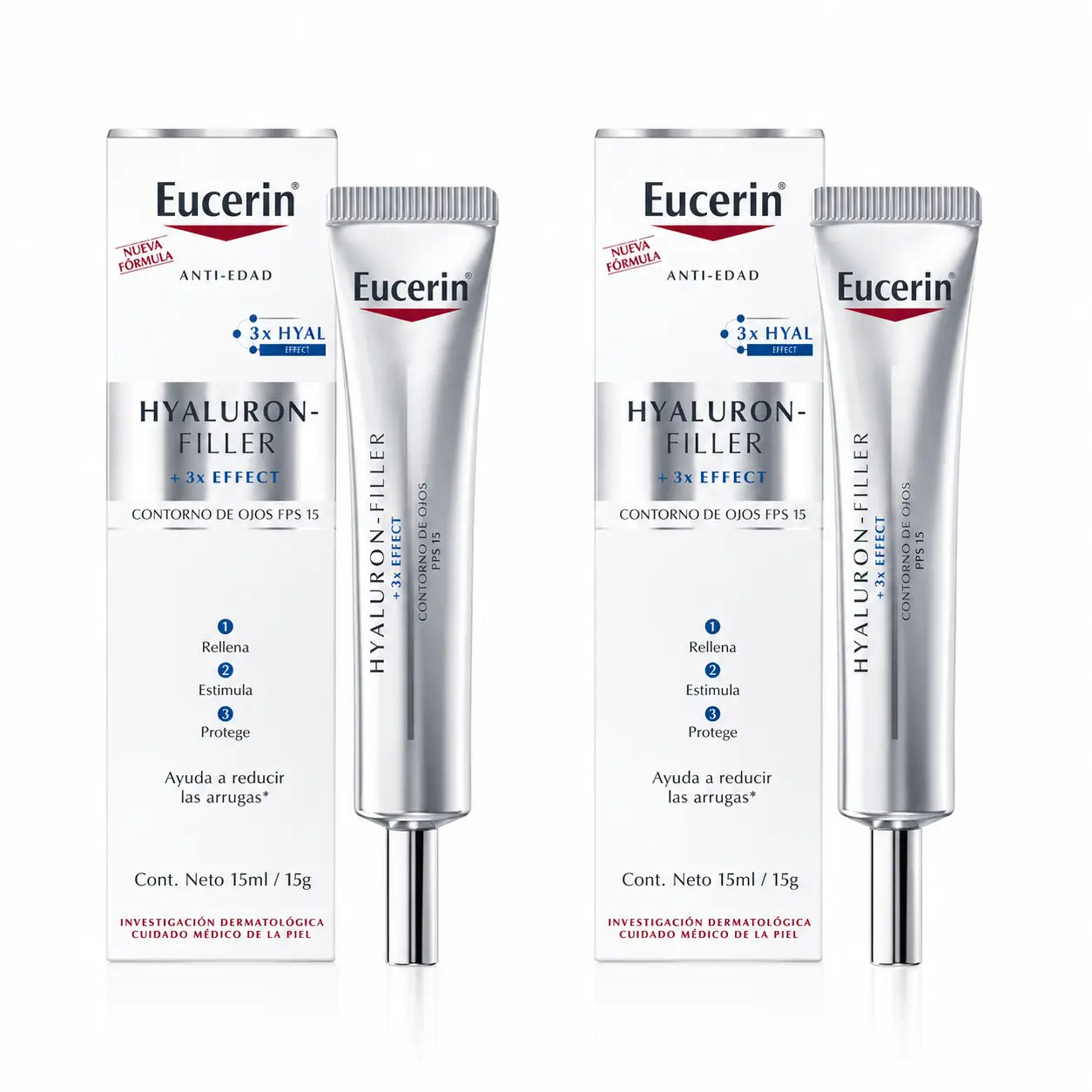 Eucerin Hyaluron Filler Contorno Occhi, 15 Ml, conf. 2