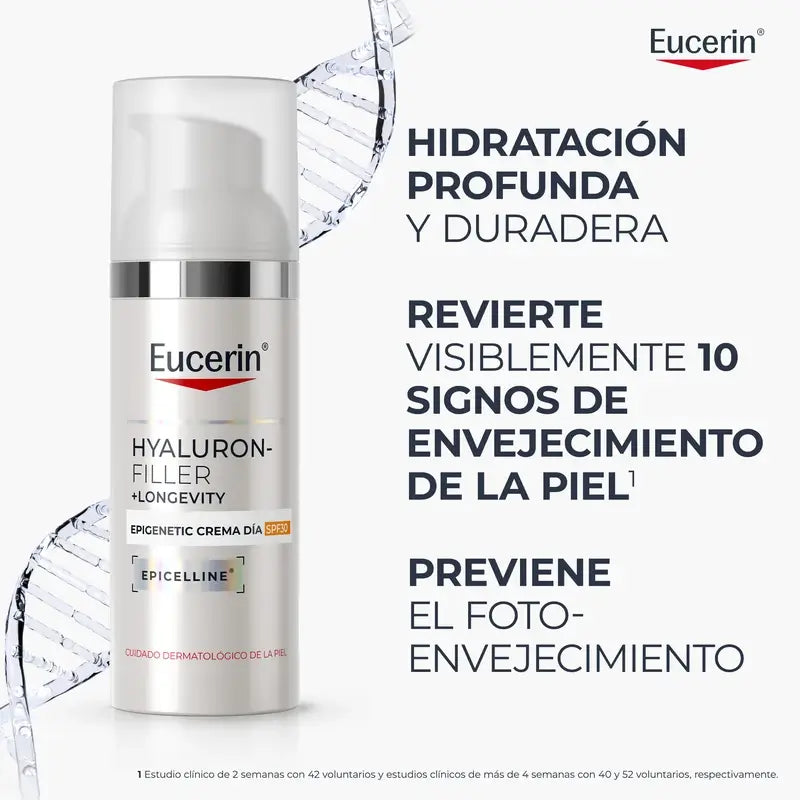 Eucerin Hyaluron-Filler + Longevity Epigenetic Crema da giorno SPF 30, 50 ml