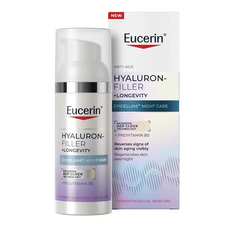 Eucerin Hyaluron-Filler + Longevity Epigenetic Crema da notte, 50 ml