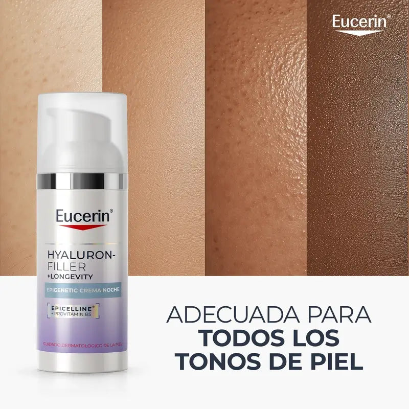 Eucerin Hyaluron-Filler + Longevity Epigenetic Crema da notte, 50 ml