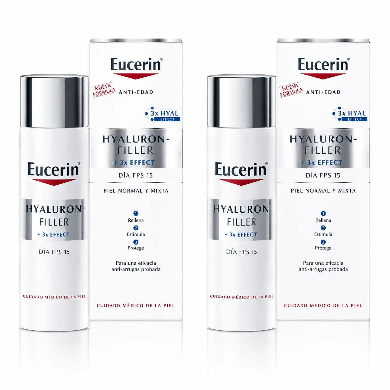 Eucerin Hyaluron Filler Normale/Misto, 50 Ml, confezione da 2