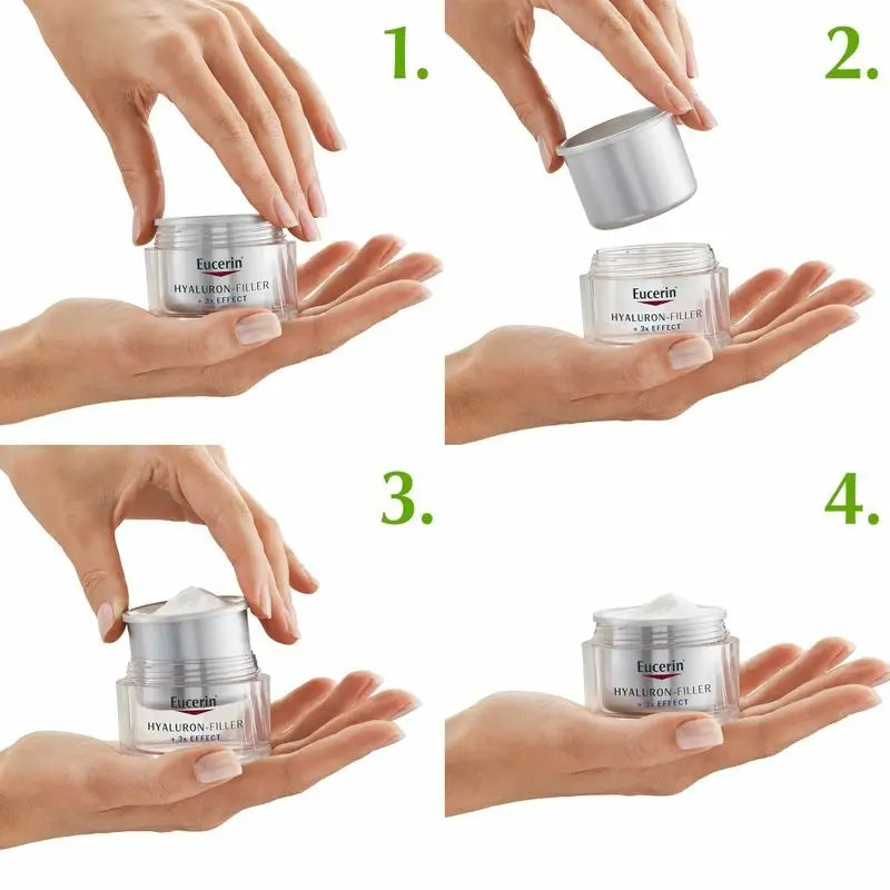 Eucerin Hyaluron Filler Triplo Effetto X3 Giorno Fps 15 Per Pelle Secca, 50 ml