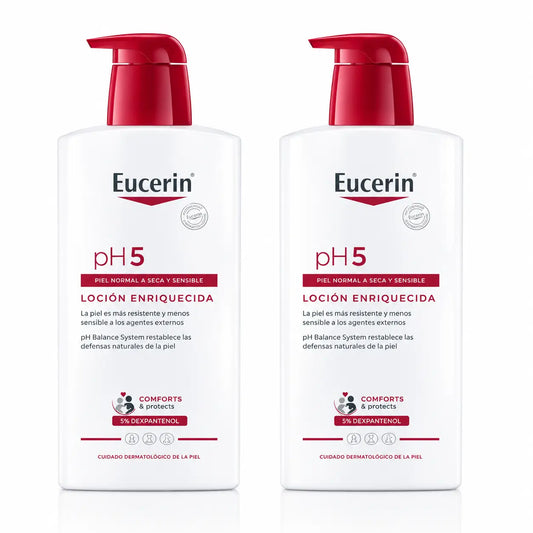 Eucerin Ph5 Lozione arricchita, 1000ml, confezione da 2