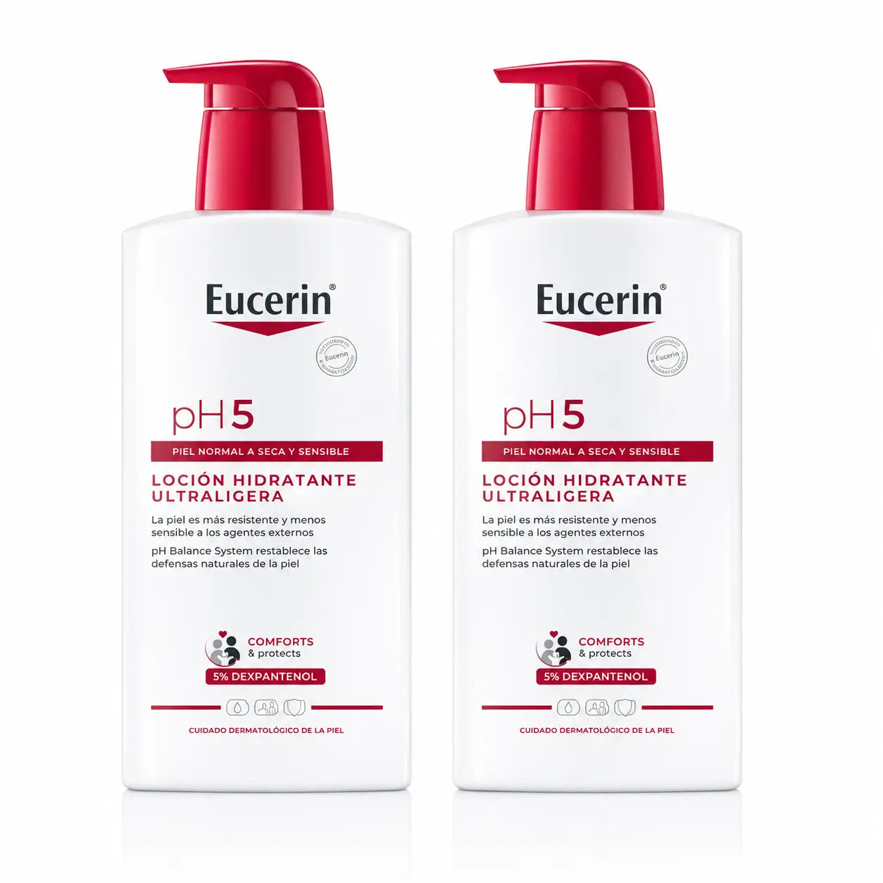 Eucerin Ph5 Lozione Ultraleggera, 1000ml, confezione da 2