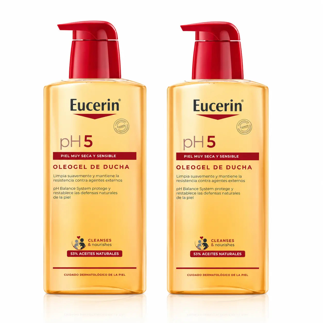 Eucerin Oleogel Gel Doccia Ph5, 400ml, confezione da 2