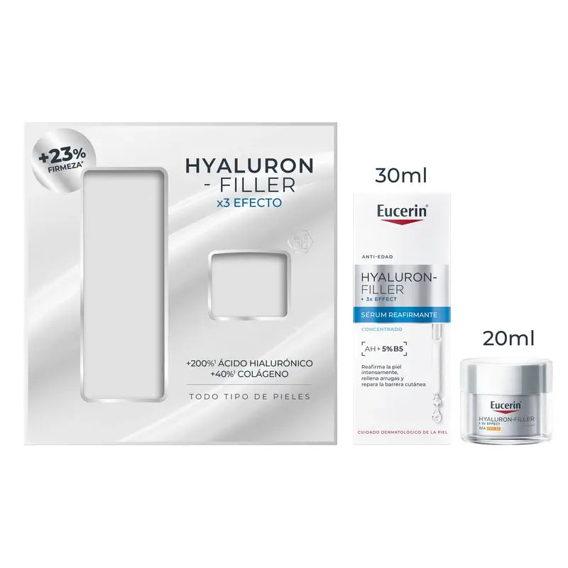 Eucerin Anti-Ageing Pack - Siero Rassodante 3D, 30 Ml + Mini Formato Giorno Fps 30, 20 Ml