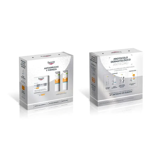Eucerin Confezione Crema Giorno Anti-Età Hyaluron-Filler Fps 30 50Ml + 2 Mini Sun Hydro Protect Fps 50+ 2X5Ml