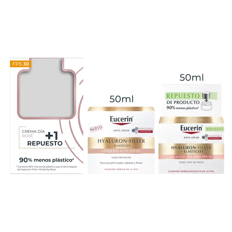 Eucerin Impacco Anti-Età Rosé Fps 30, 50 Ml + Ricarica, 50 Ml