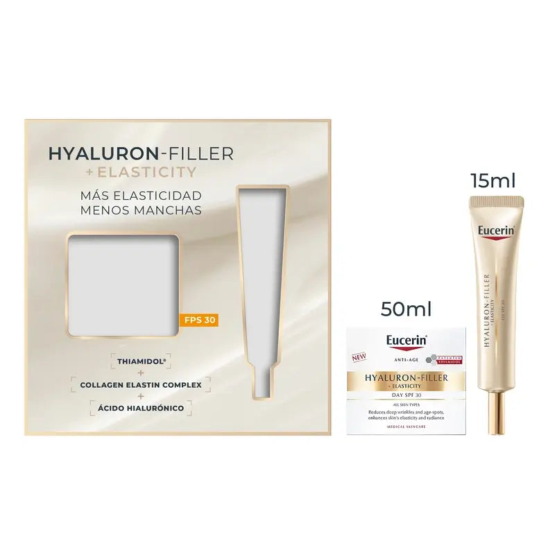 Eucerin Pack Hyaluron Filler Elasticità Crema Giorno Spf30 50Ml + Contorno Occhi 15Ml