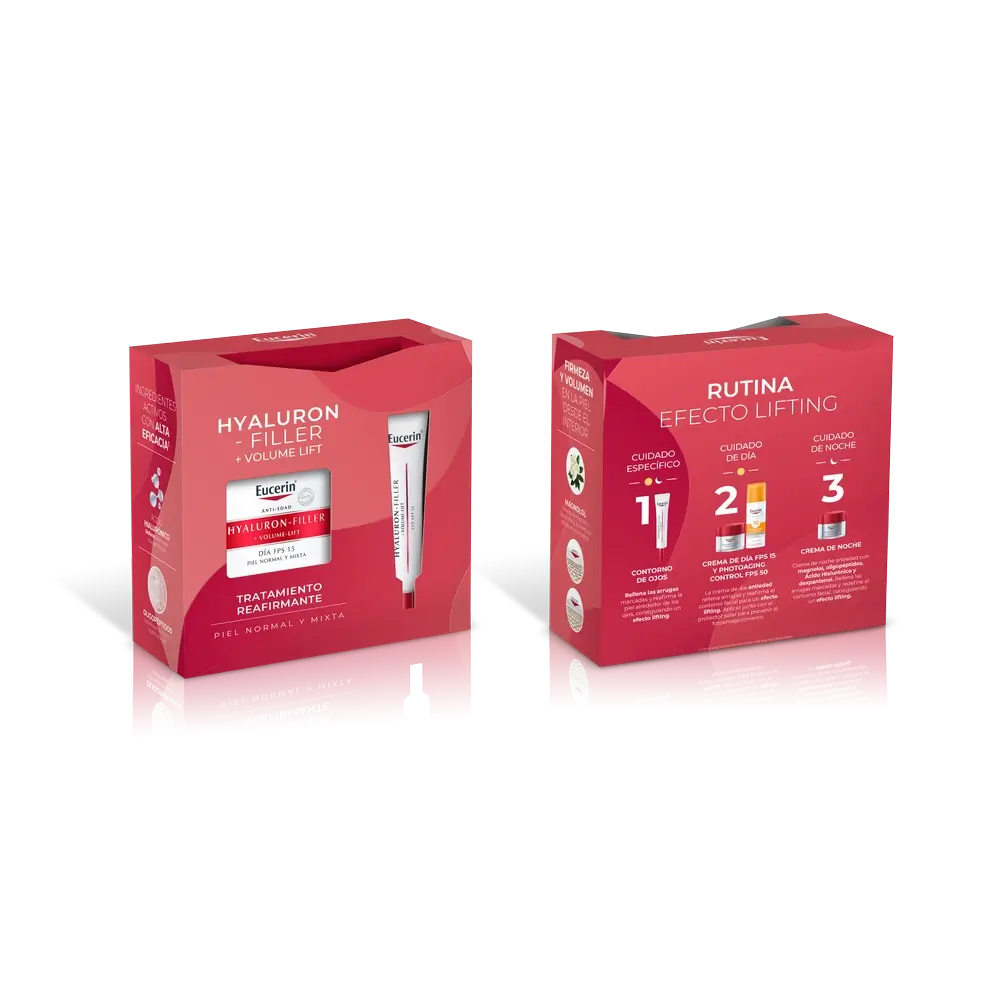 Eucerin Pack Hyluron-Filler Volume Crema Giorno Pelle Normale-Mista SPF15 + Contorno Occhi 15ml