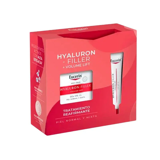 Eucerin Pack Hyluron-Filler Volume Crema Giorno Pelle Normale-Mista SPF15 + Contorno Occhi 15ml