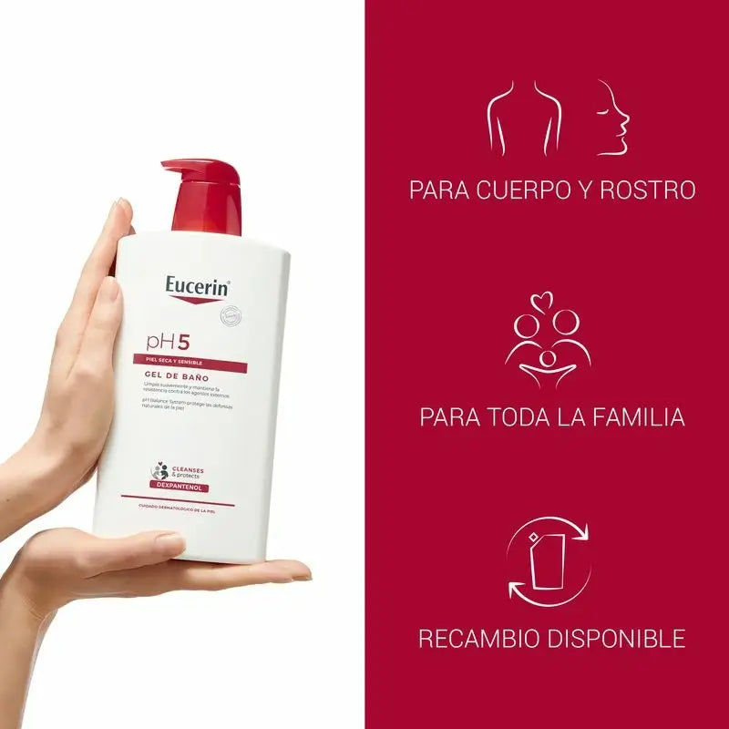 Eucerin Ph5 Gel da bagno, 1000 ml