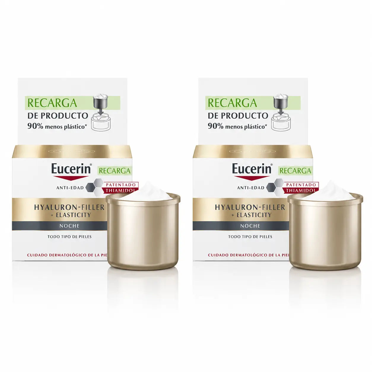 Eucerin Ricarica Crema Notte Hyaluron Filler Elasticità , 50 Ml , confezione da 2