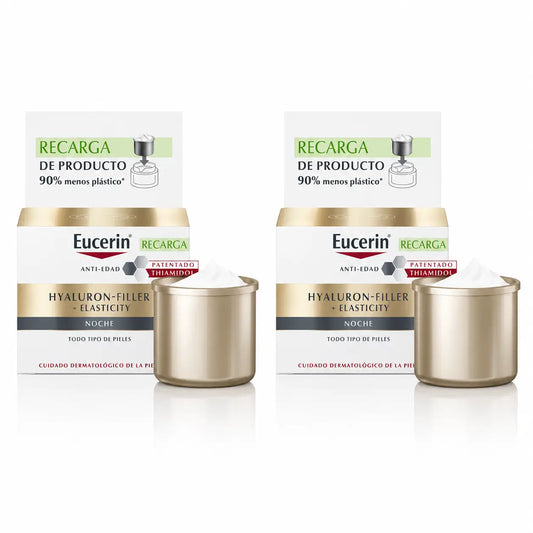 Eucerin Ricarica Crema Notte Hyaluron Filler Elasticità , 50 Ml , confezione da 2