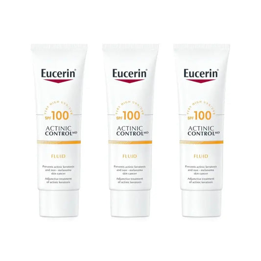Eucerin Controllo Solare Attinico Md Fluido Spf 100, 3X80 Ml
