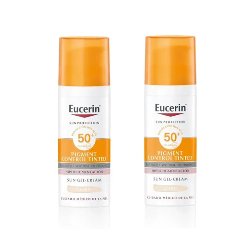 Eucerin Solar Face Pigment Control Fluid Spf50+ Tinted Light, 2x50 ml