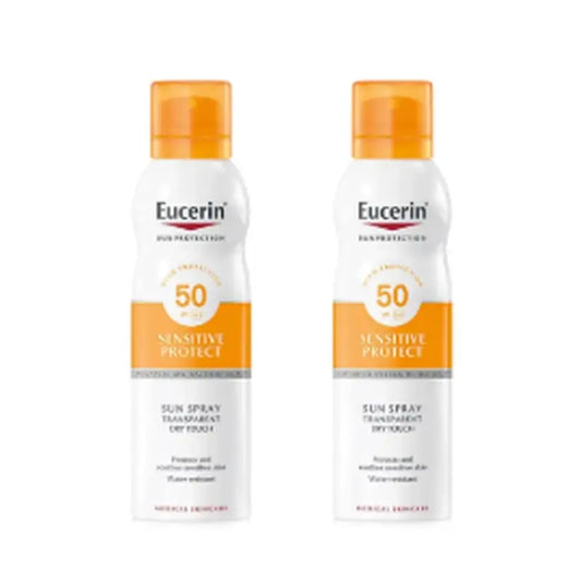 Eucerin Eucerin Dry Touch Spray solare trasparente SPF50+, 2x200 ml
