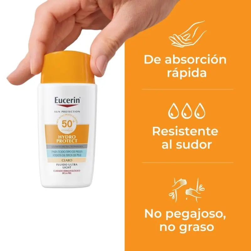 Eucerin Sun Face Hydro Protect Fluid SPF50+Tinted Light, 50 ml