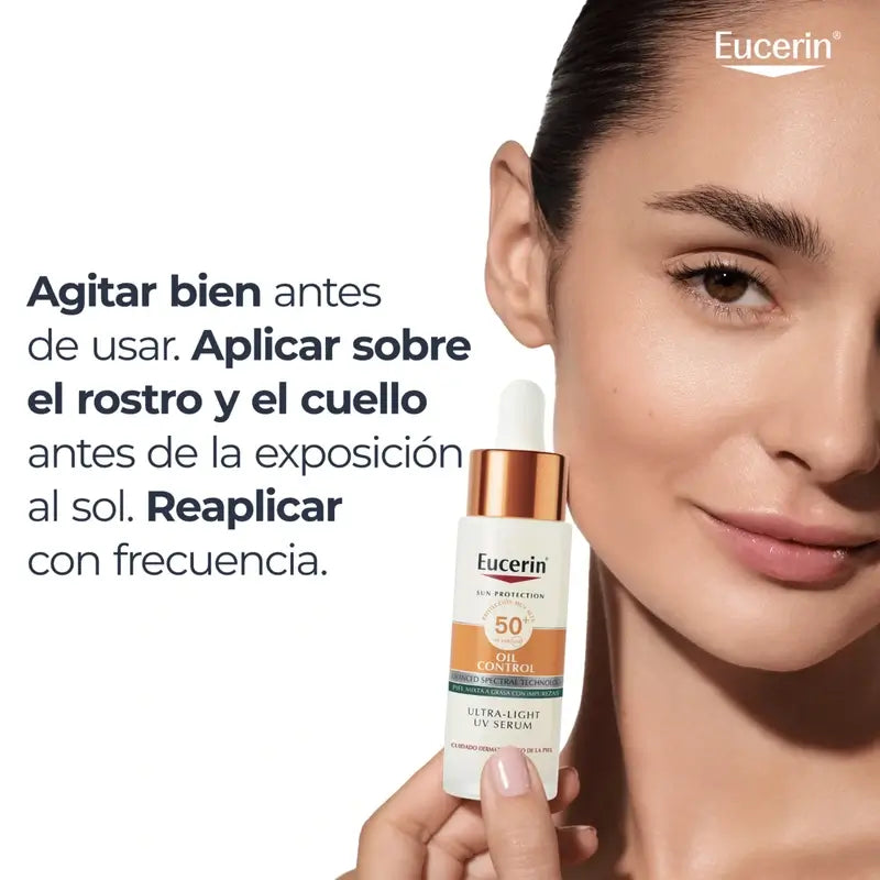 Eucerin Sun Face Oil Control Uv Serum Spf50+ , 30 ml