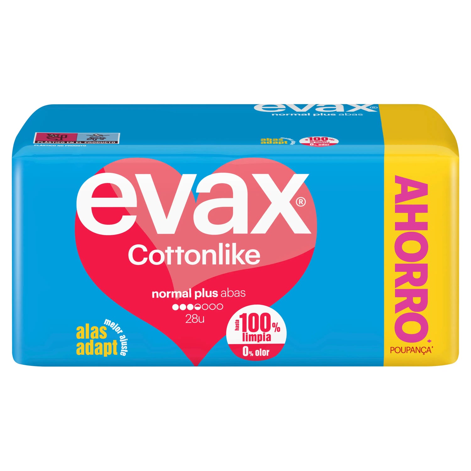 Evax Cottonlike Pads Normal Plus con ali , 28 unità