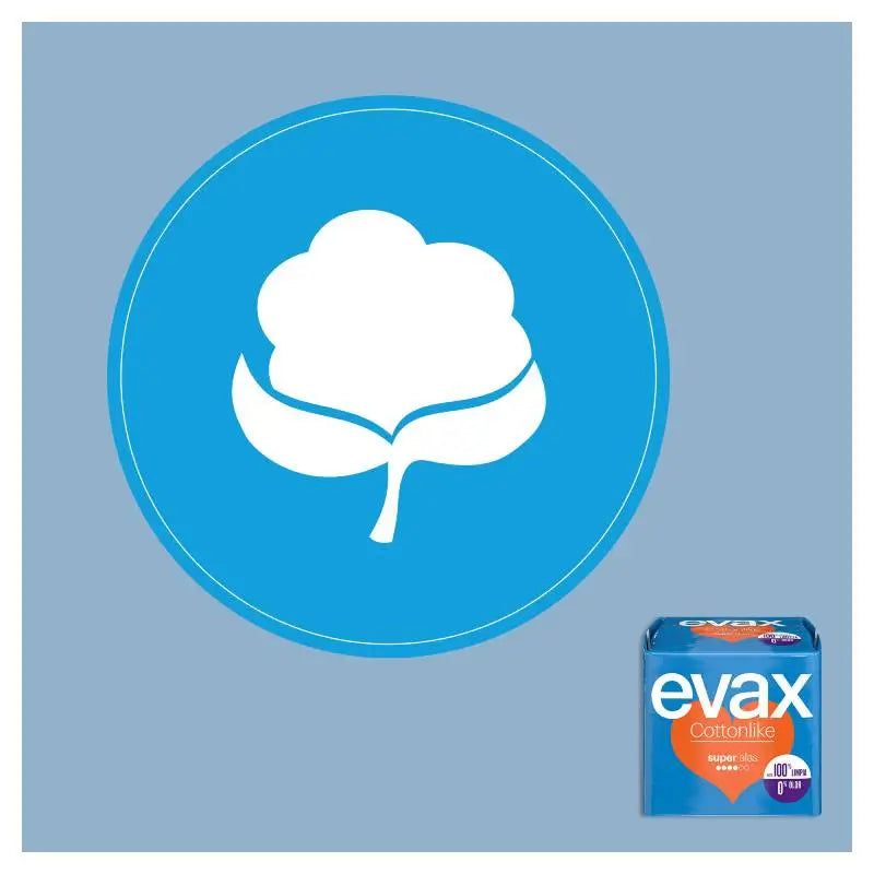 Evax Cottonlike Super Pads con ali 12 unità
