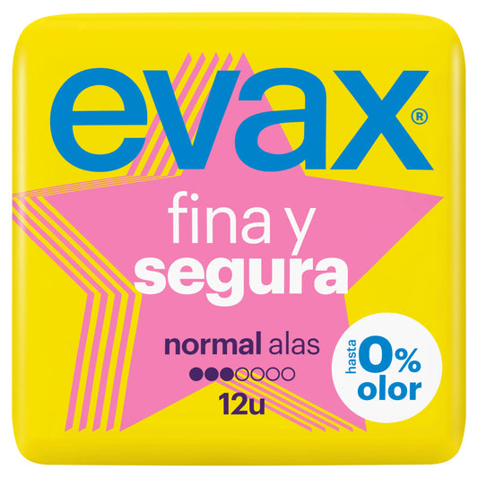 Evax Compresse sottili e sicure normali con ali , 12 unità