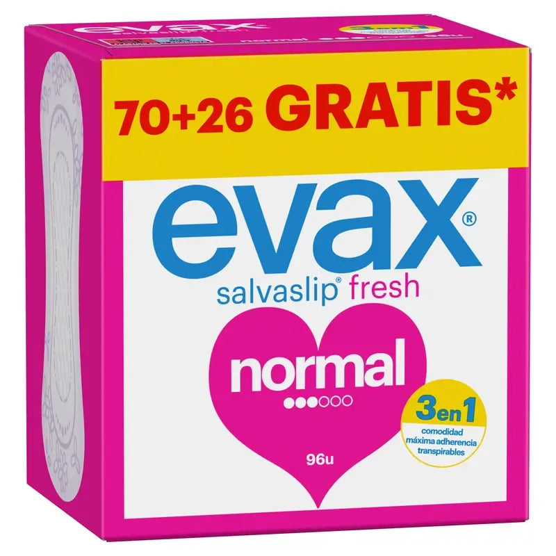 Evax Normal, sistema antiodore, 96 unità di salvaslip