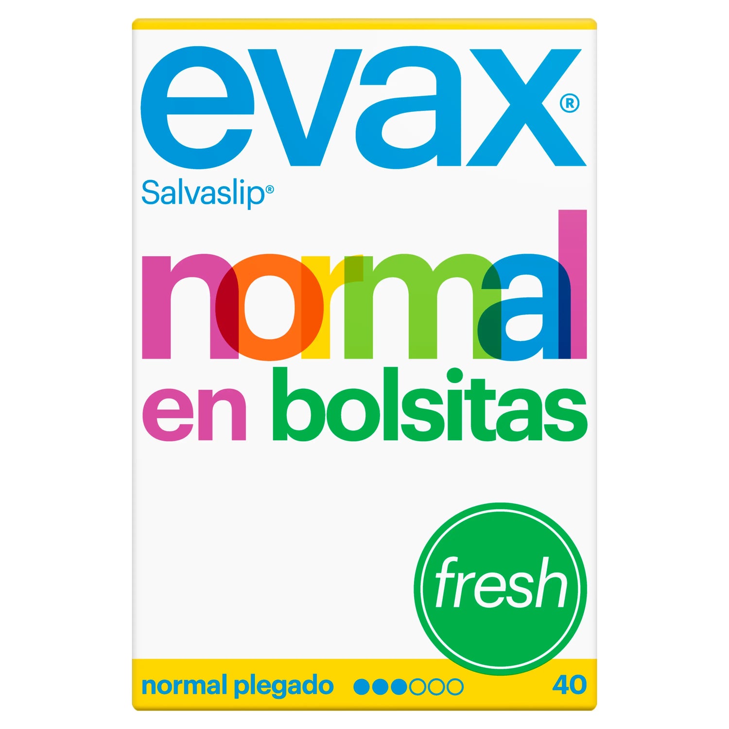 Evax Salvaslip Normal Panty Liner Protegeslips Fresh, 40 pezzi
