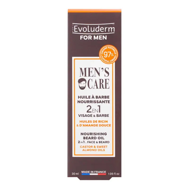 Evoluderm Olio di barba nutriente - Per uomo, 30 ml