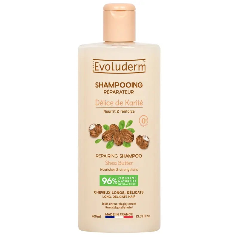 Evoluderm Shampoo al burro di karité, 400 ml