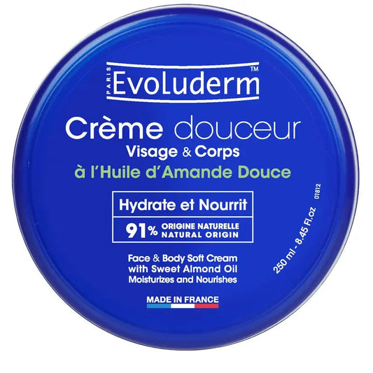 Evoluderm Crema viso e corpo alle mandorle dolci, 250 ml