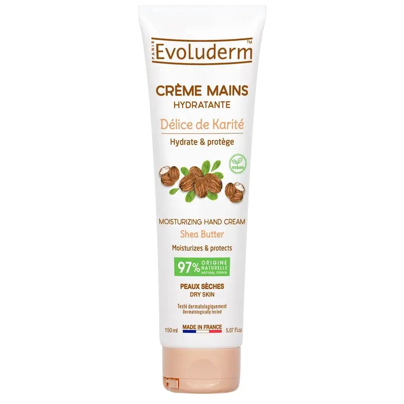 Evoluderm Crema mani al burro di karité, 150 ml