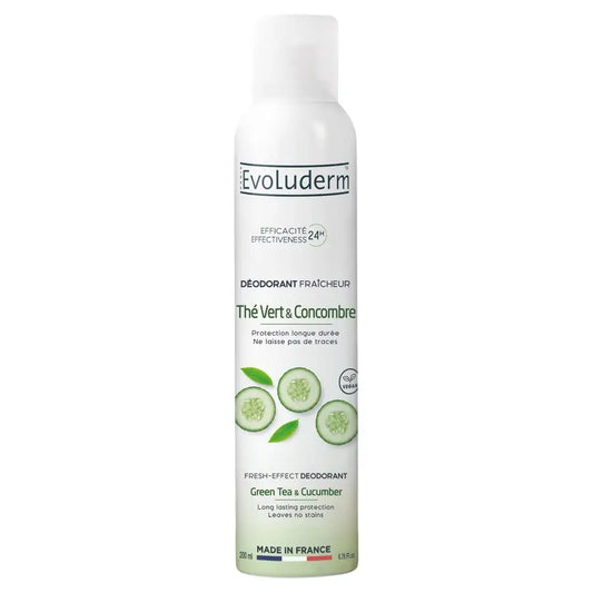 Evoluderm Tè verde e cetriolo Deodorante 24H, 200 ml