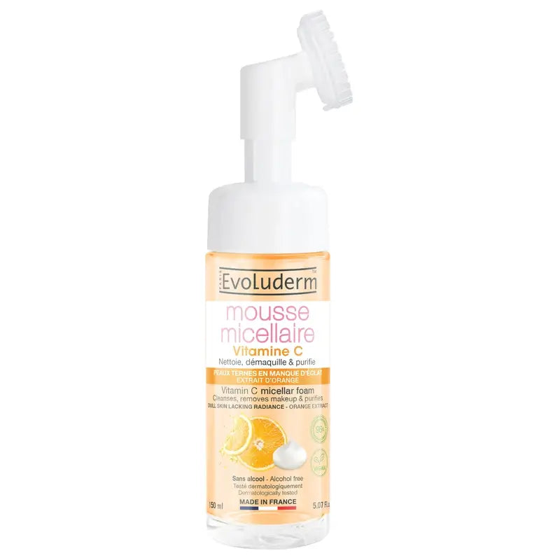 Evoluderm Vitamina C Schiuma detergente micellare con pennello, 150 ml